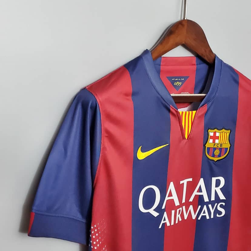 2014/2015 Retro Barcelona Shirt Home--5