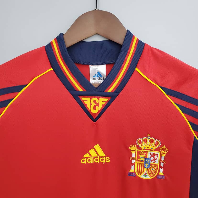 1998 Retro Spain Home Shirt--2