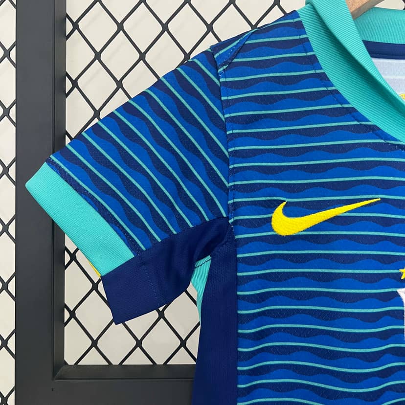 2024 Brazil Away Shirt Kids Size--4