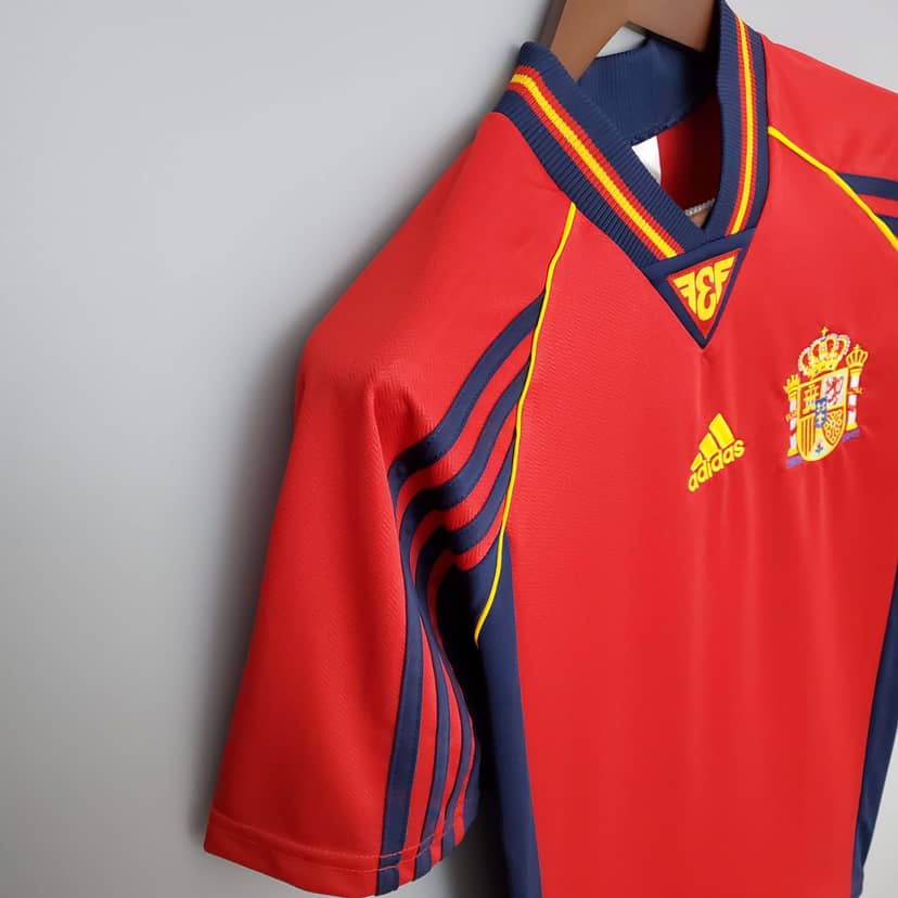 1998 Retro Spain Home Shirt--4