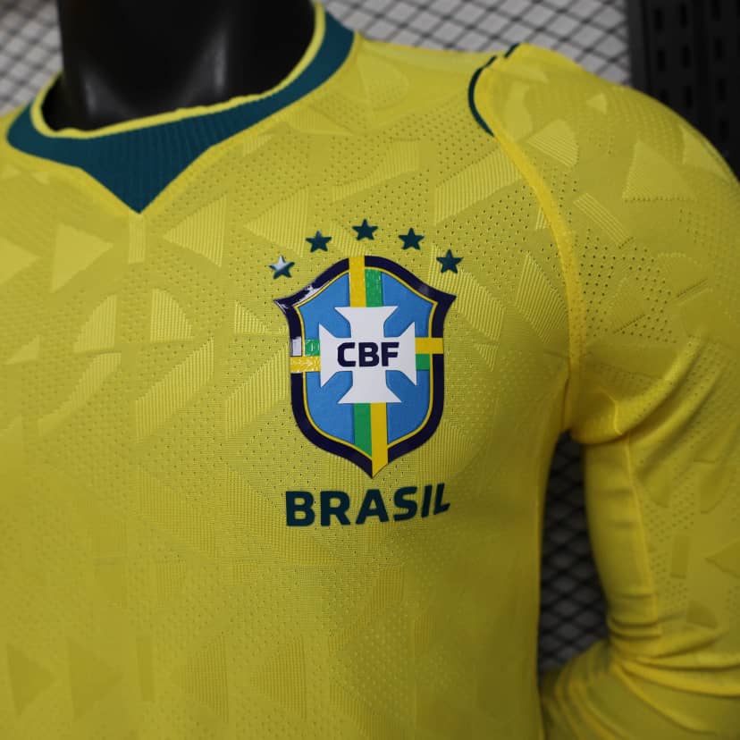 2026 Player Version Long Sleeve Brazil Home Shirt--4