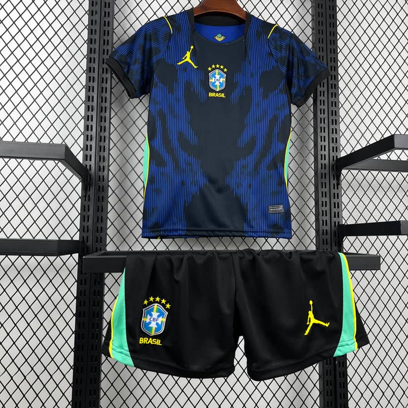 2026 Brazil Away Shirt Kids Size--4