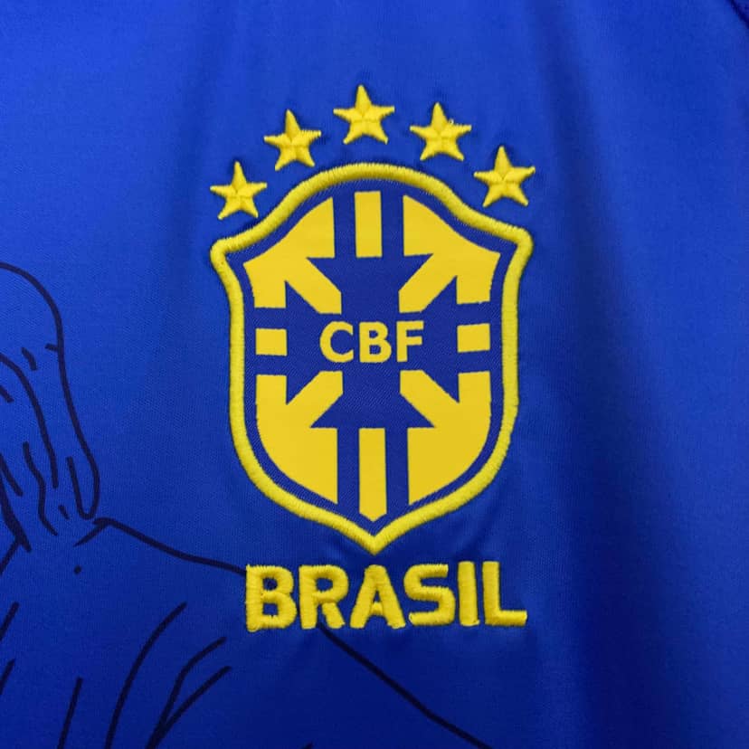 2025 Brazil Special Edition Jesus blue Shirt--5