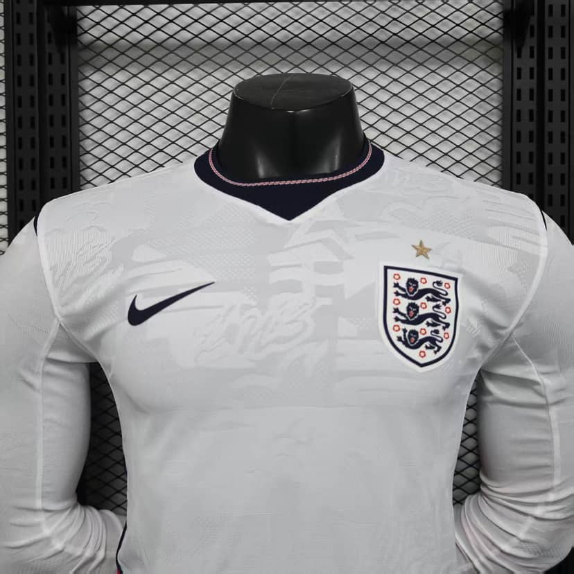 2026 Player Version Long Sleeve England Home Shirt--2