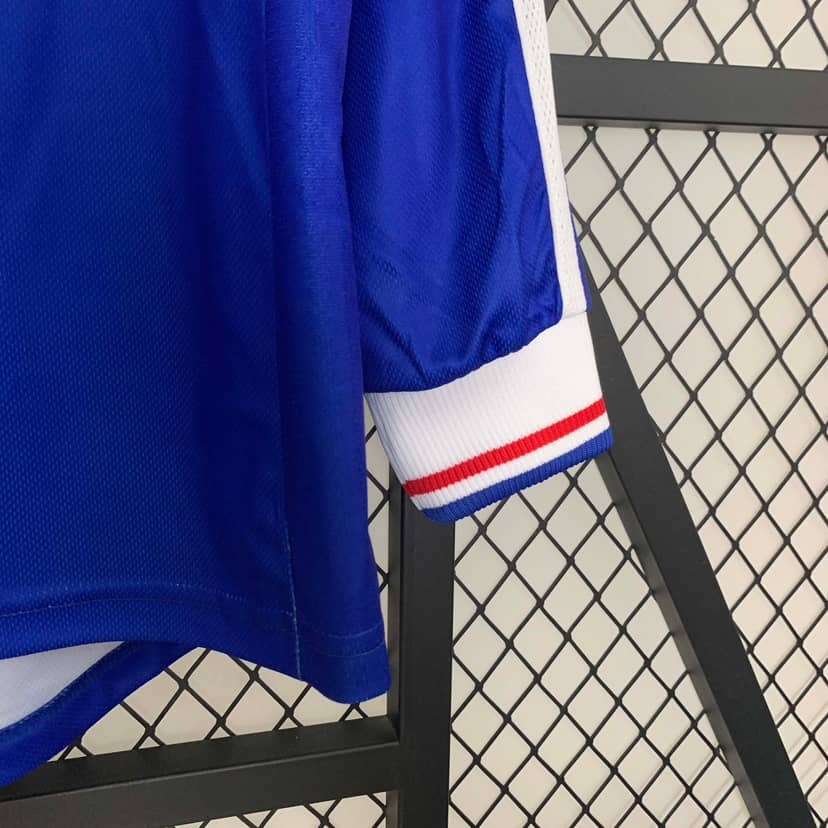 1998 Retro Long Sleeve France Home Shirt--7