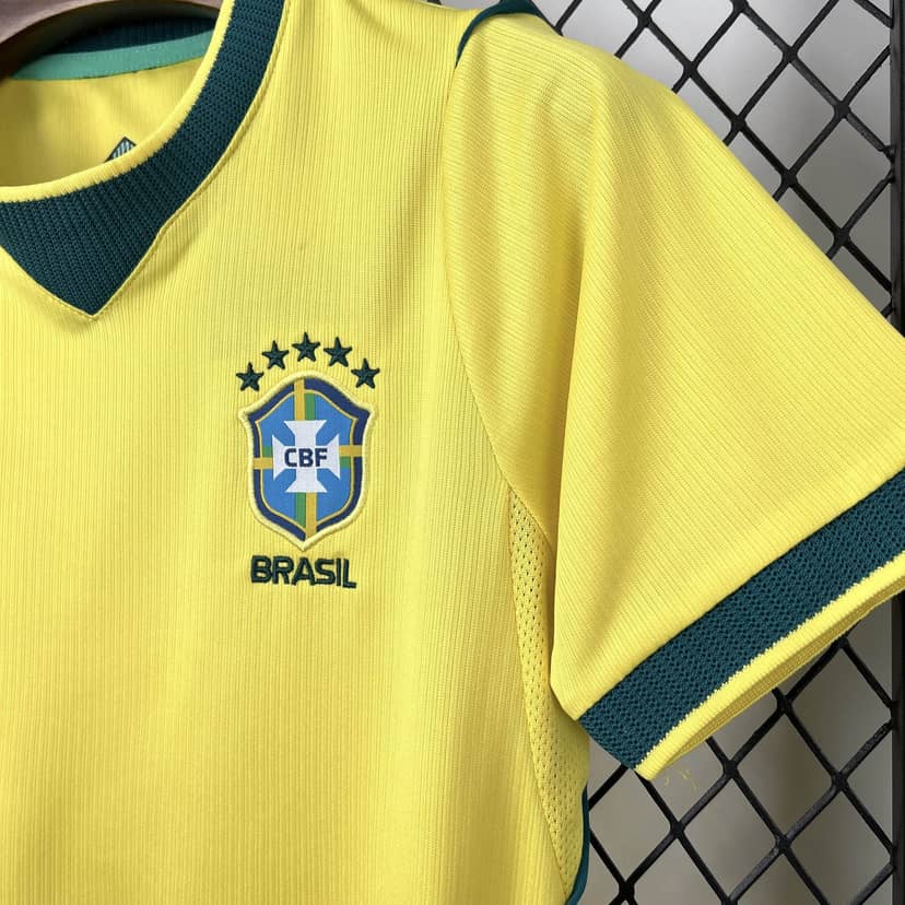 2026 Brazil Home Shirt Kids Size--4