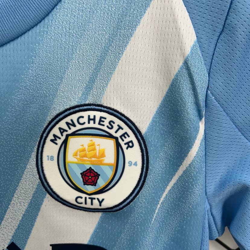 2025/2026 Manchester City Home Shirt Kids Size--5