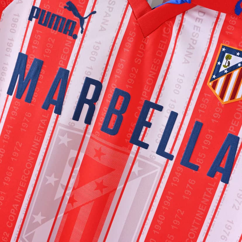 1995/1996 Retro Atletico Madrid Home Jersey--5