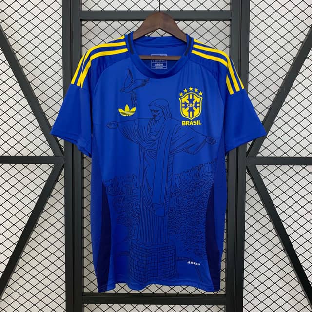 2025 Brazil Special Edition Jesus blue Shirt