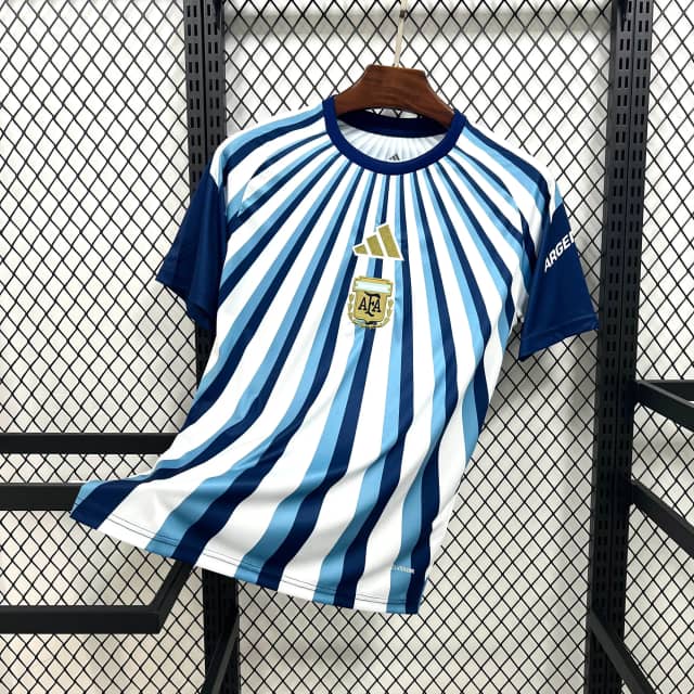 2026 Argentina National Team Pre-Match Training Striped Shirt
