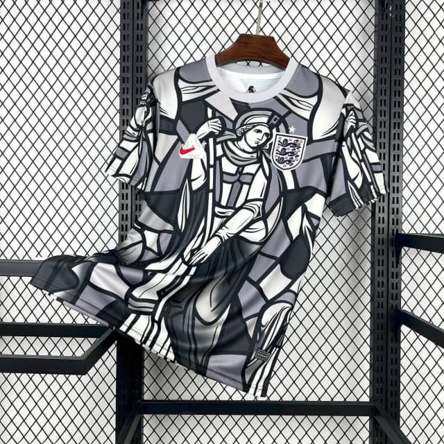 2026 England Pre-Match Collaboration Edition Grey Crew Neck Shirt