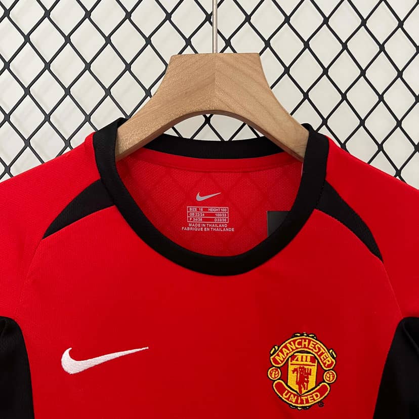 2002/2004 Retro Manchester United Home Shirt Kids Size--2
