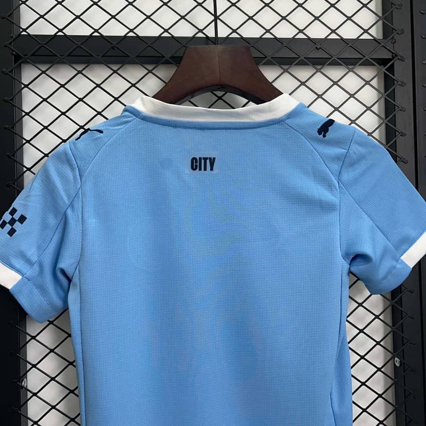 2025/2026 Manchester City Home Shirt Kids Size--3