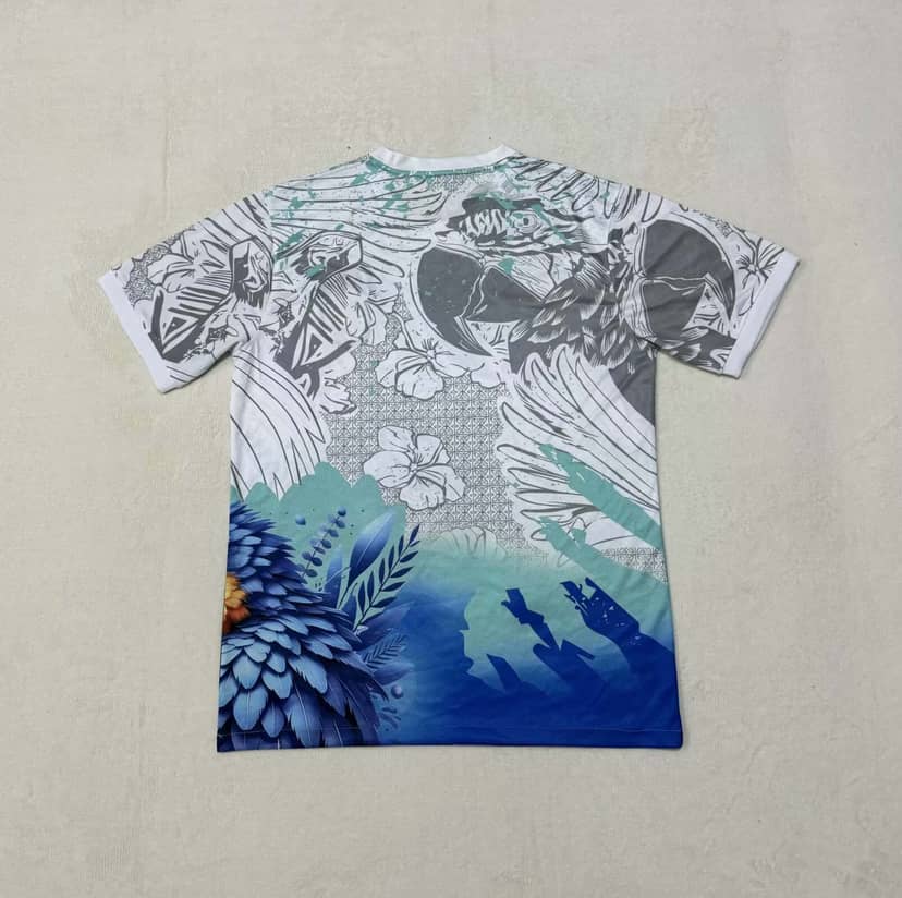 2025 Brazil Special Edition White and Blue Shirt--1