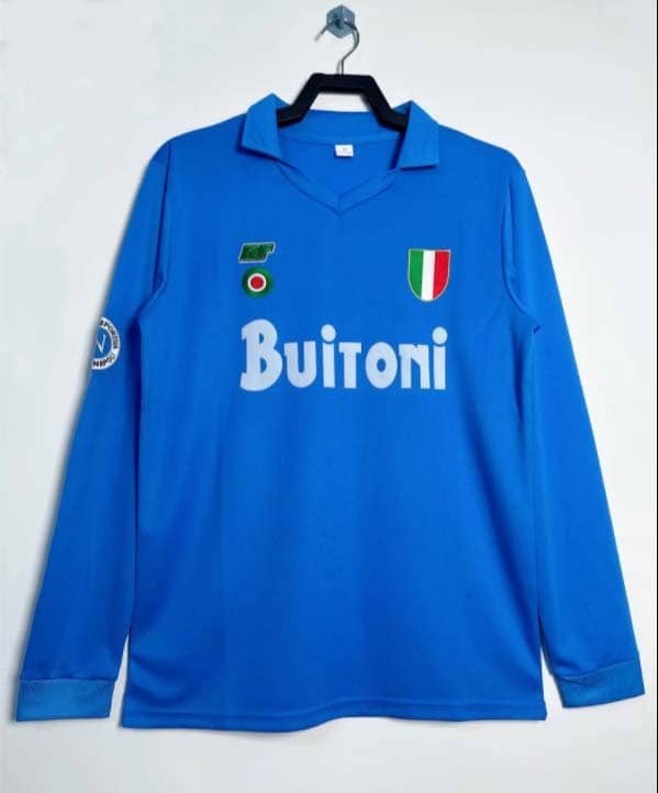 1987/1988 Retro Long Sleeve Napoli Home Jersey
