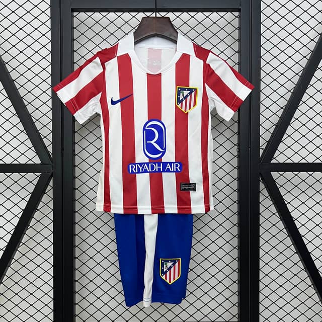2025/2026 Atletico Madrid Home Jersey Kids Size