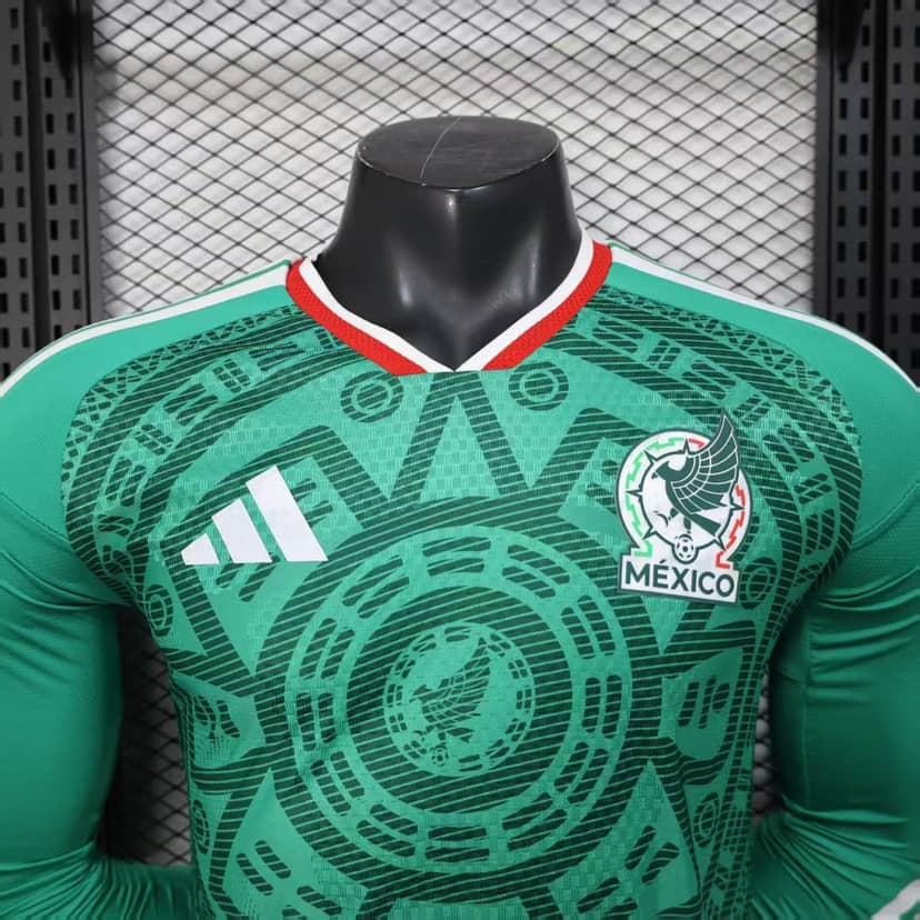 2026 Player Version Long Sleeve Mexico National Home Shirt--2