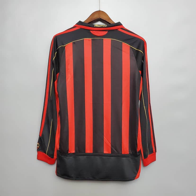 2006/2007 Retro Long Sleeve AC Milan Home Shirt--1
