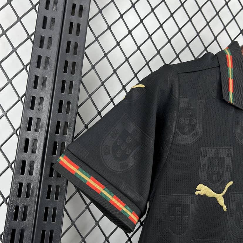 2026 Portugal Special Edition Black Shirt Kids Size--3
