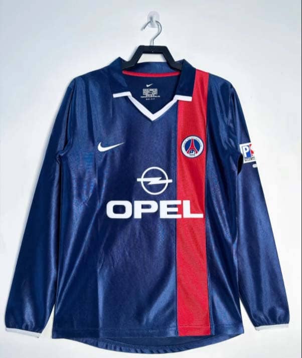 2001/2002 Retro Long Sleeve Psg Paris Saint-Germain Home Shirt