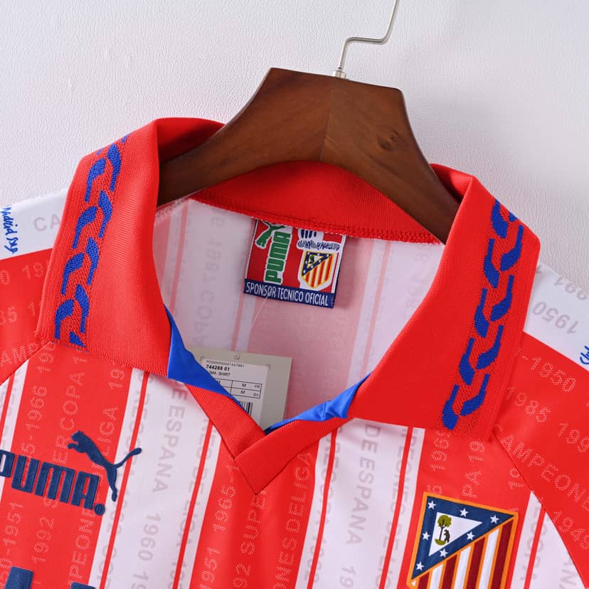 1995/1996 Retro Atletico Madrid Home Jersey--2
