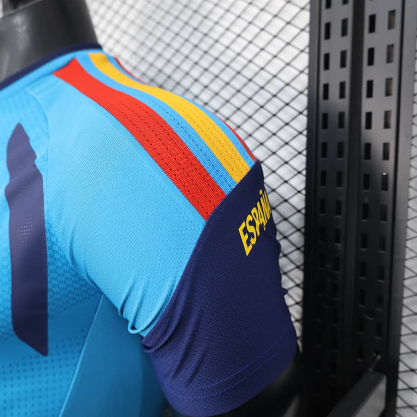 2026 Player Version Spain Training Suit Sky Blue Shirt--4