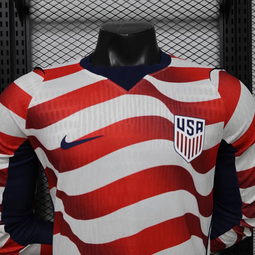 2026 Player Version Long Sleeve United States National Team Home Shirt--2