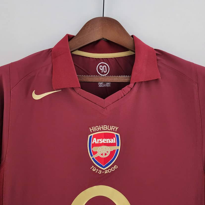 2005/2006 Retro Long Sleeve Arsenal Home Shirt--2