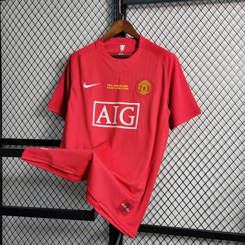 2007/2008 Retro Manchester United Home Champions League Edition Shirt--2