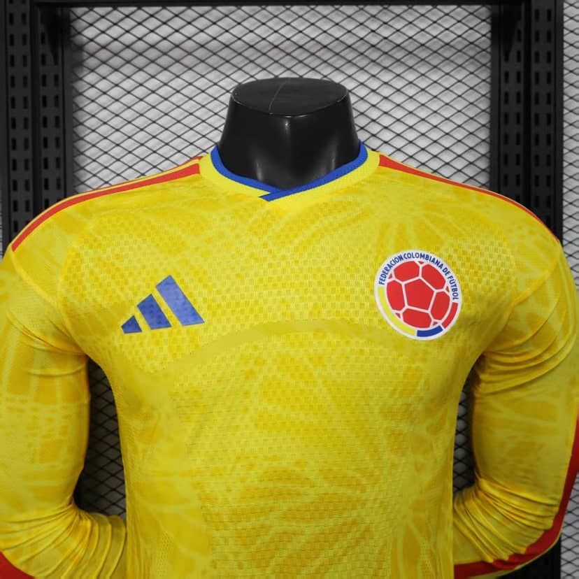 2026 Player Version Long Sleeve Colombia Home Shirt--2