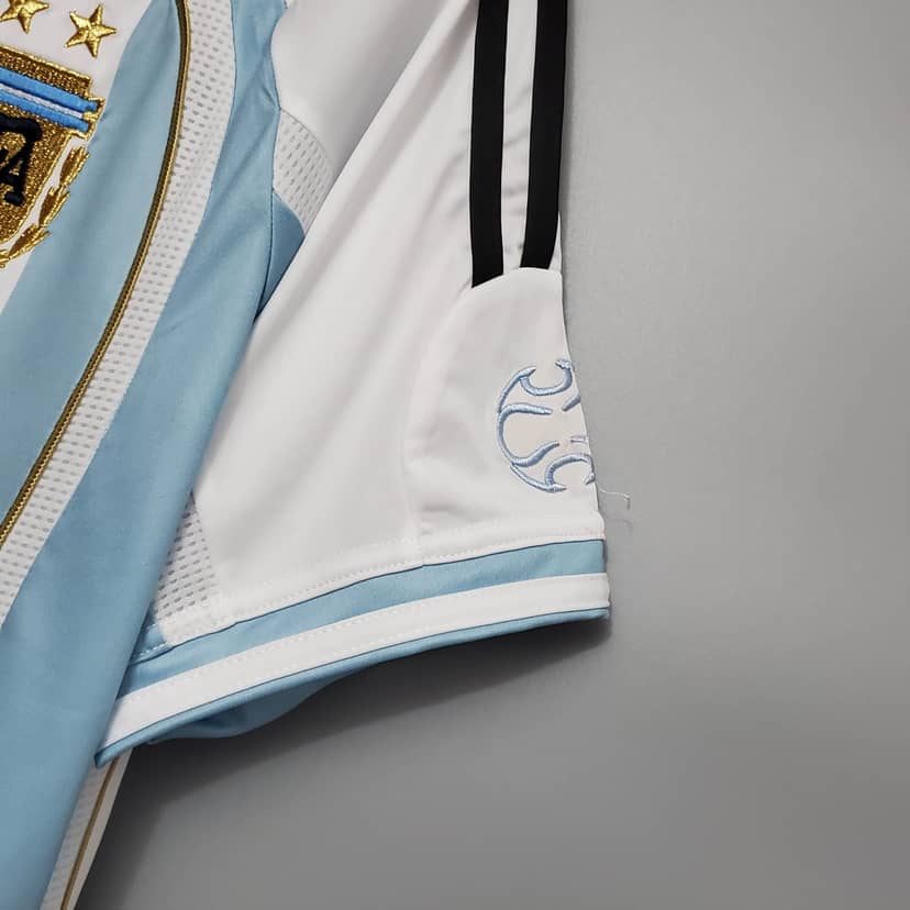 2006 Retro Argentina National Team Home Jersey--6
