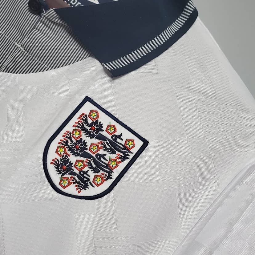 1990 Retro England Home Jersey--4