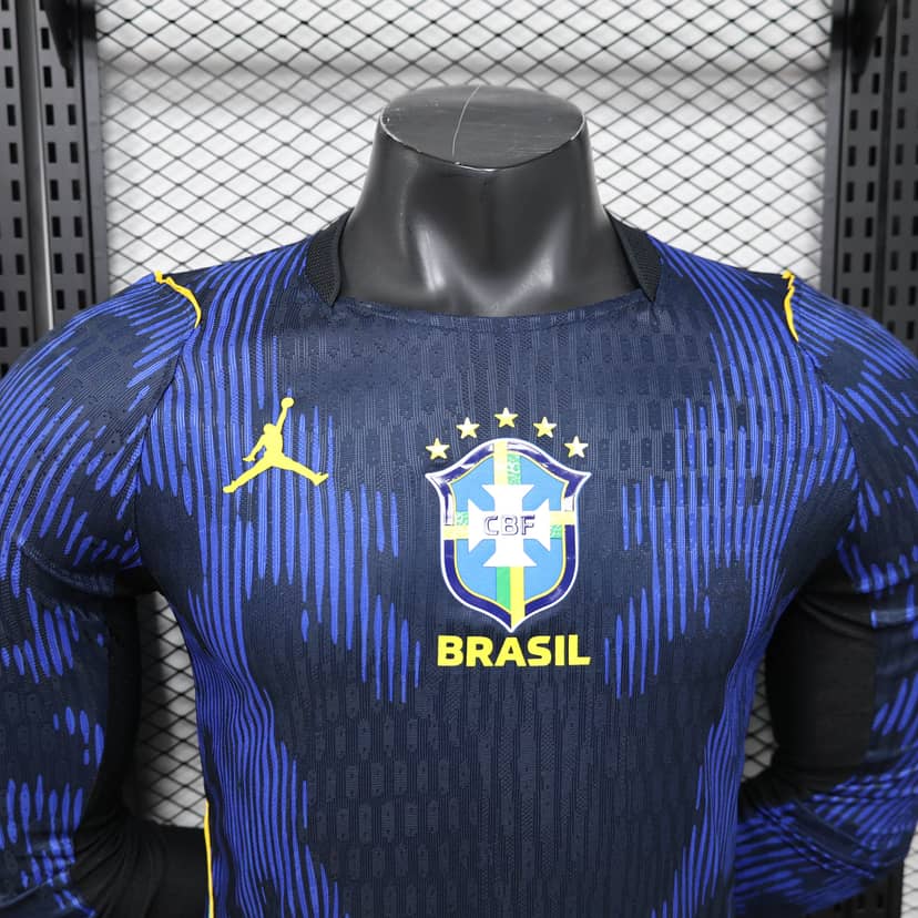 2026 Player Version Long Sleeve Brazil Away Shirt--2