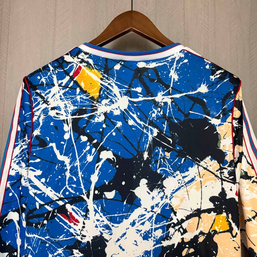 2025/2026 Long Sleeve Manchester United Stone Roses Co-Branded Edition Blue Shirt--3