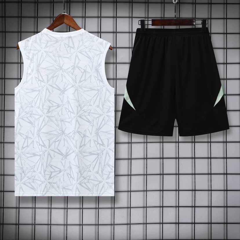 2025/2026 Real Madrid Sleeveless Training Wear Set White Shirt--1