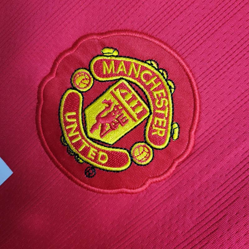 2007-2008 Retro Long Sleeve Manchester United Home Shirt--5