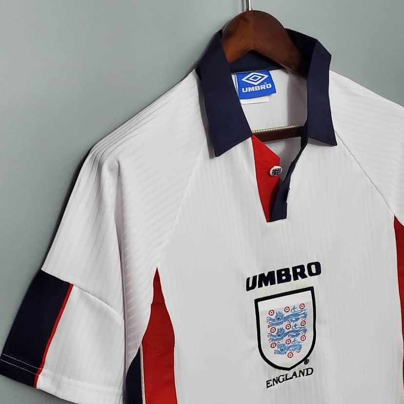 1998 Retro England Home Jersey--4