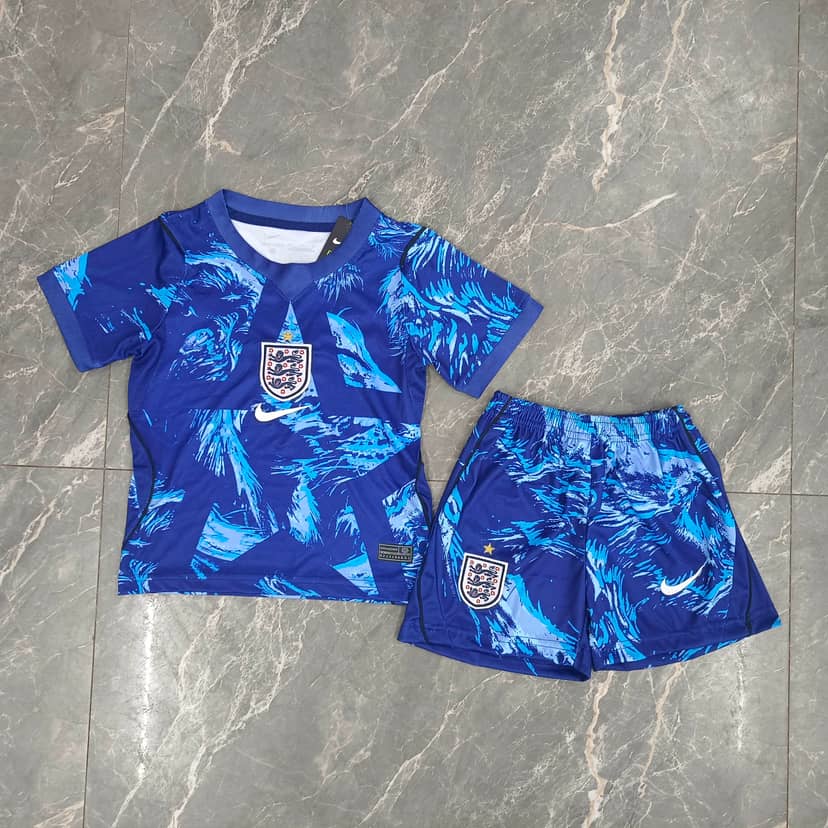 2026 England Goalkeeper Blue Shirt Kids Size