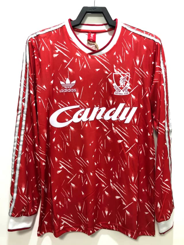 1989/1991 Retro Long Sleeve Liverpool Home Shirt