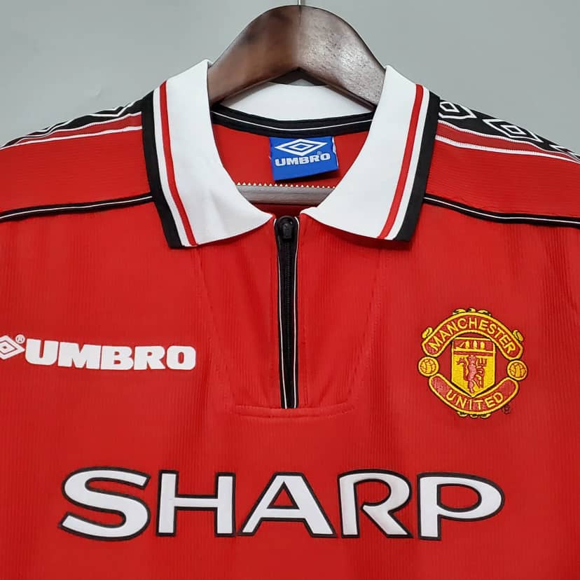 1998/1999 Retro Manchester United Home Shirt--2