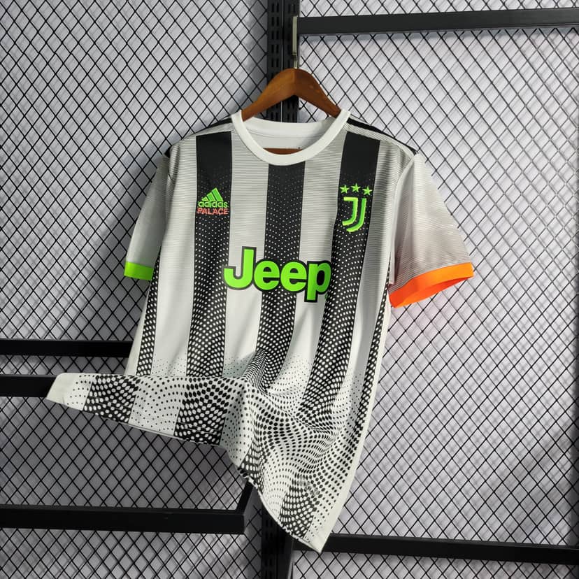 2019/2020 Retro Juventus Joint Edition Black and White Stripes Jersey--7